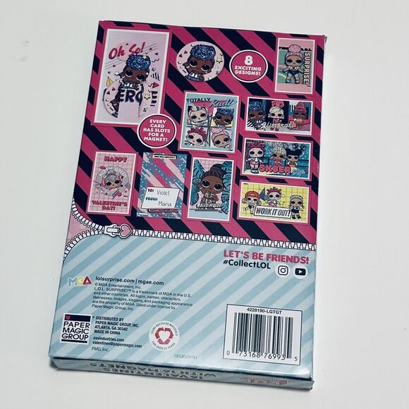 2 Boxes of LOL Surprise Valentines Cards  School Classroom w/ Matching Magnets - Picture 4 of 4